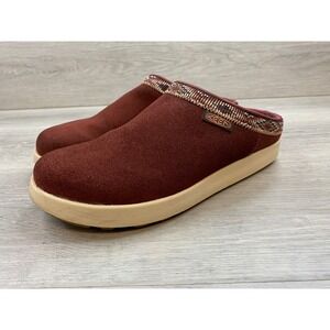 Keen Howser III Women's Slide Burgundy Red Suede Slippers Mules 10 Shoes